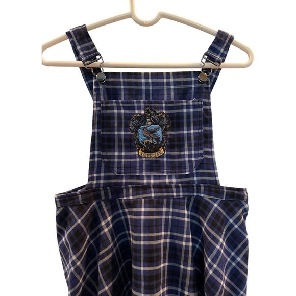Harry Potter Ravenclaw Plaid blue black Skirtall Adjustable straps Hot topic M - Picture 14 of 16